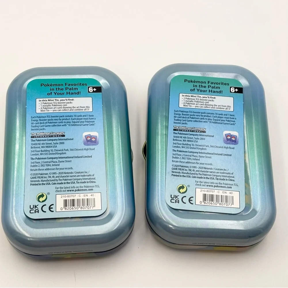 Pokemon Colorful Character Tins‎ Set of 2